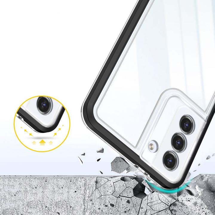 Actual product image Hurtel Clear 3in1 Case for Samsung Galaxy S21 + 5G (S21 Plus 5G) Frame Gel Cover Black (Samsung Galaxy S21+ 5G)