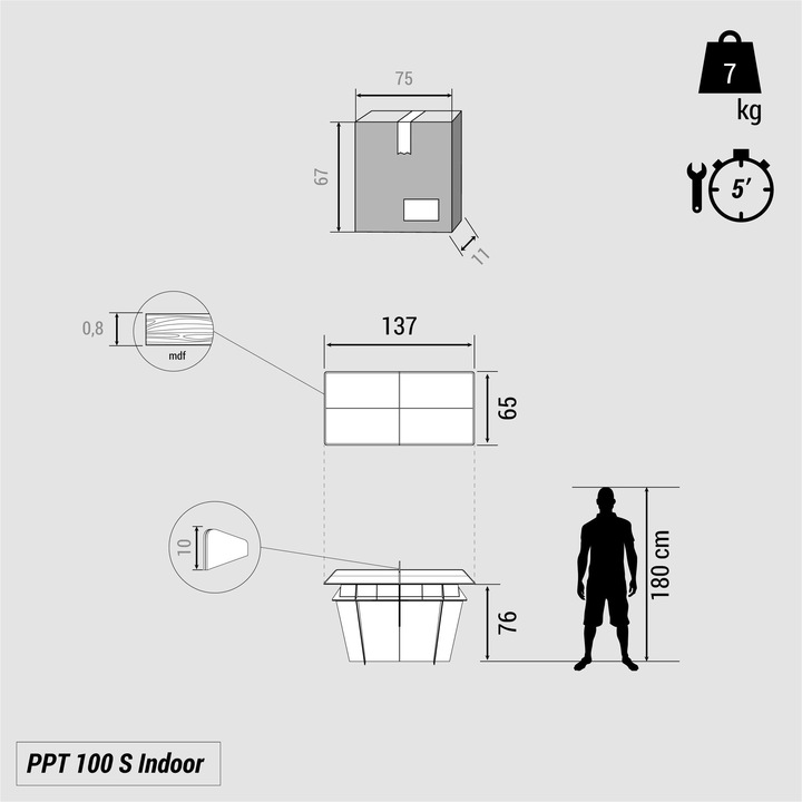 Actual product image Pongori PPT 100 INDOOR