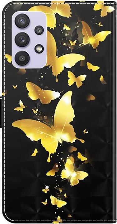 Produktbild Cover-Discount Galaxy A32 5G - Etui Glitzer Effekt Schmetterling gold (Samsung Galaxy A32 5G)
