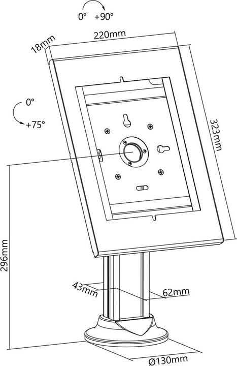 Actual product image Maclean The stand is a holder for a tablet computer with lock