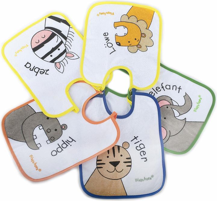 Playshoes Bibs 5-pack animal motifs