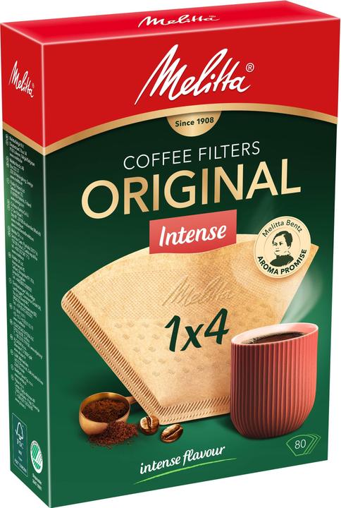 Actual product image Melitta Coffee filter Gourmet Intense 1x4 hvid 80 pcs.