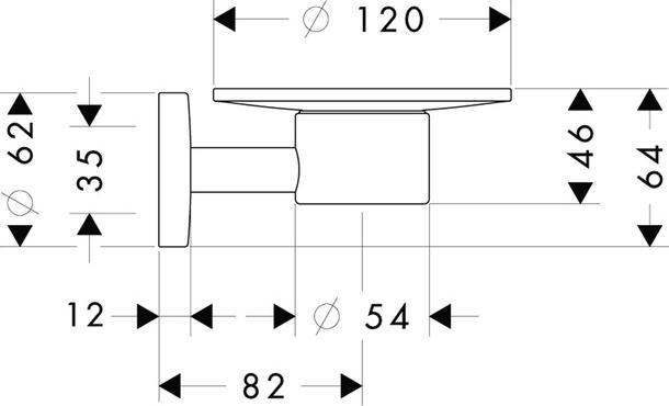 Image du produit hansgrohe HG Porte-savon LOGIS montage mural chromé