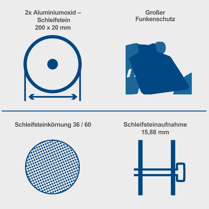 Image du produit Scheppach Ponceuse double SM200L (Meuleuse d'établi, 500 W)