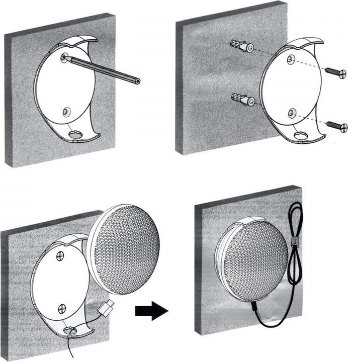 Produktbild Maclean MC-842 - Wandhalterung für Lautsprecher, kompatibel mit Google Home Mini, schwarz (1 Stk., Wandmontage, Nicht beweglich)