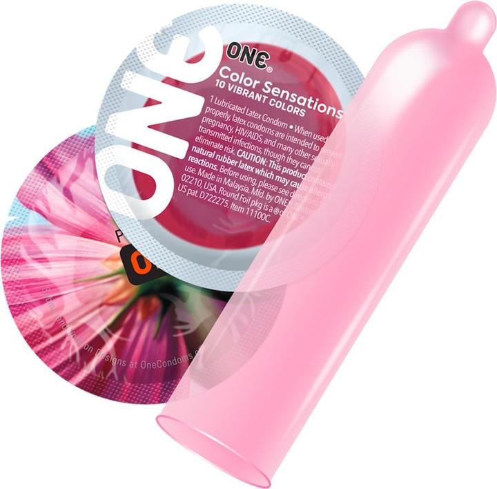 Actual product image One Flavour Waves 12 condoms in 6 flavours, vegan, 53mm (12 pcs.)