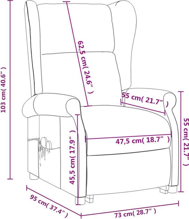 Produktbild vidaXL Elektrischer Massagestuhl