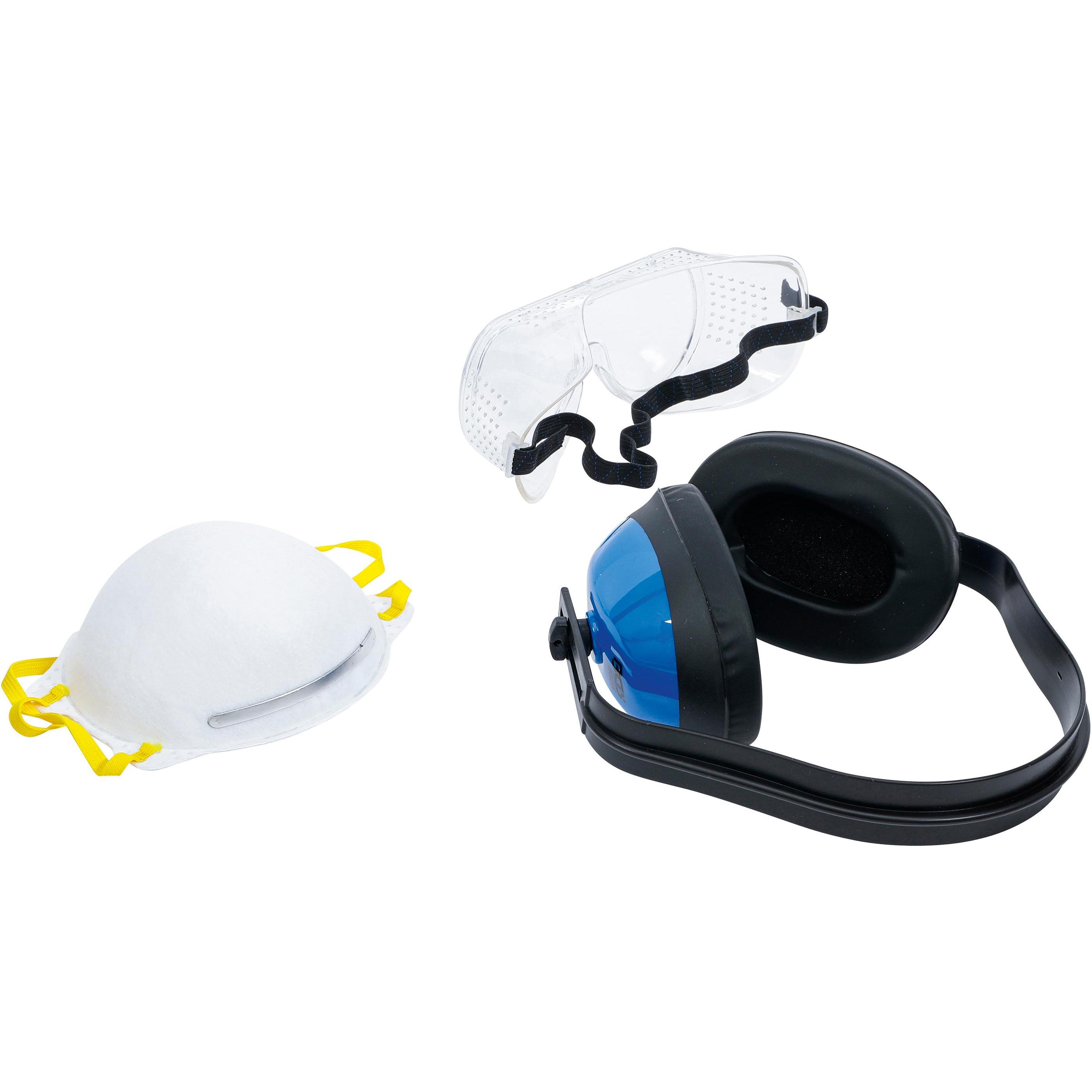 Thumbnail - BGS, Schutzbrille + Gesichtsschutz, 3625 3-teiliges Arbeitsschutz-Set