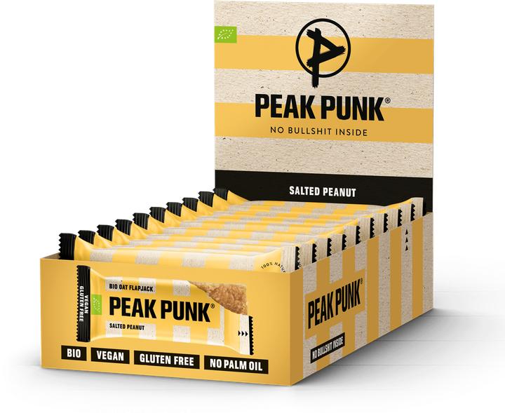 Actual product image Peak Punk Organic Oat Flapjack (Salted Peanut, 12 pcs., 720 g)