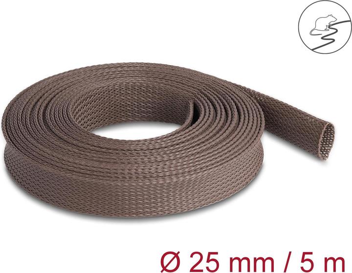 Image du produit Delock Tuyau tressé résistant aux rongeurs, 5 m x 25 mm brun (Gaines pour câbles, 500 cm)