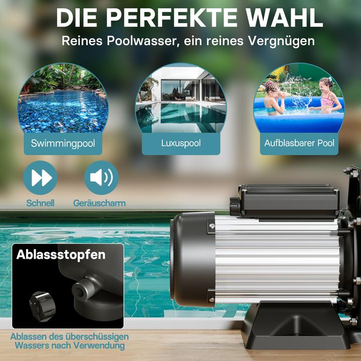 Actual product image Wiltec Pool pump 28800 l/h