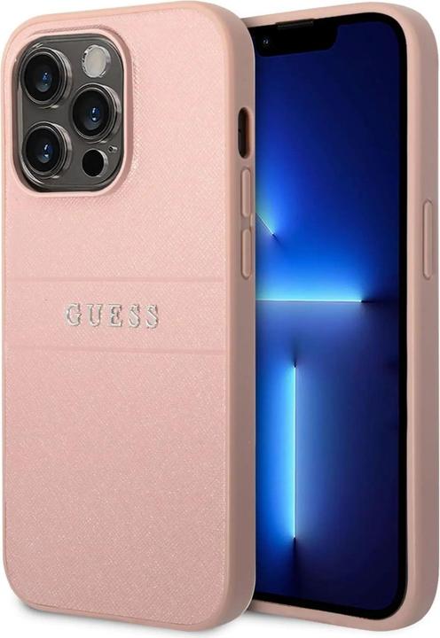 Produktbild Guess GUHCP14XPSASBPI iPhone 14 Pro Max 6,7" różowy/pink Saffiano Strap (Apple iPhone 14 Pro Max)