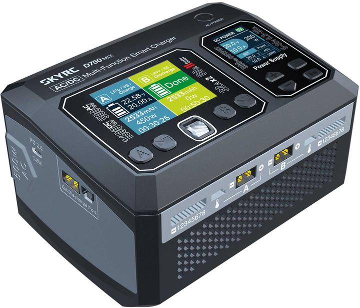 SkyRC D750 MIX Ladegerät LiPo 1-8s 32A 500W AC