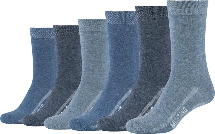 Image du produit Mustang Chaussettes organiques true denim pour femmes 6p (paquet de 6, 39, 42)