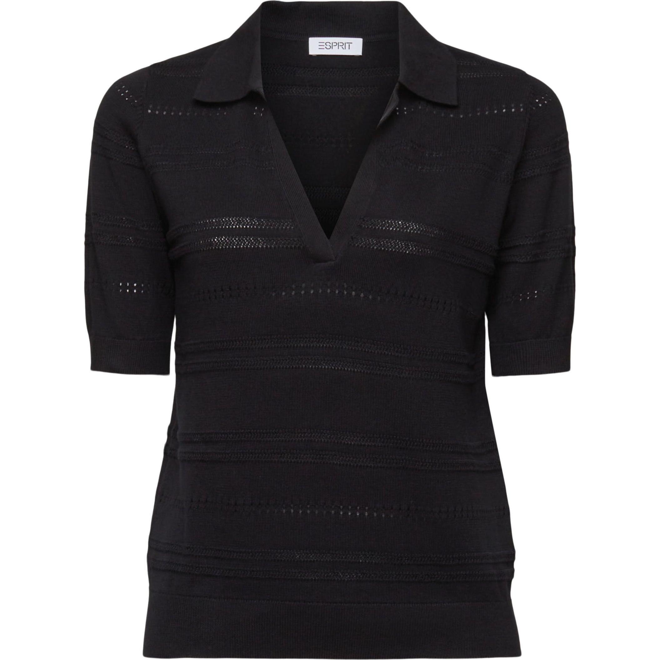 Esprit, Damen, Pullover, polo-shirt damen, Schwarz, (XS)