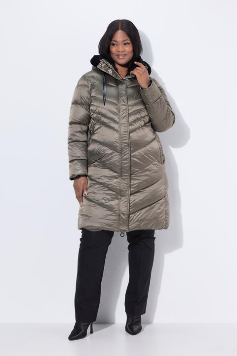 Actual product image Ulla Popken HYPRAR Metallic Quilted Coat