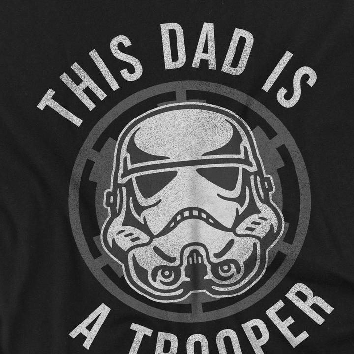 Actual product image Star Wars Unisex Adult Dad Is A Trooper Fathers Day T-Shirt (S)
