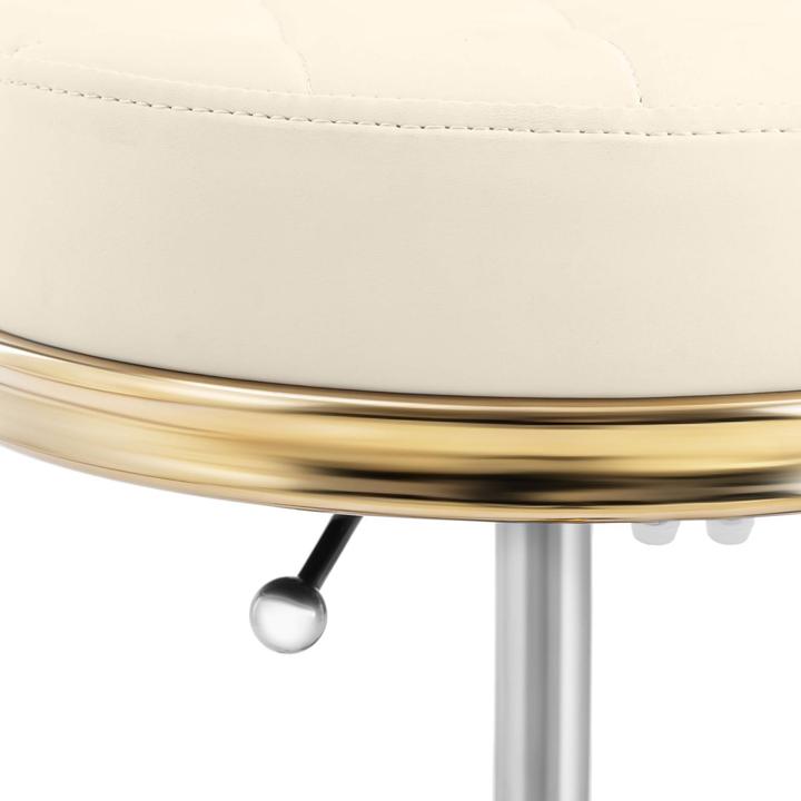 Produktbild Physa Rollhocker höhenverstellbar Friseurhocker 150 kg 51 - 66 cm Beige / Golden