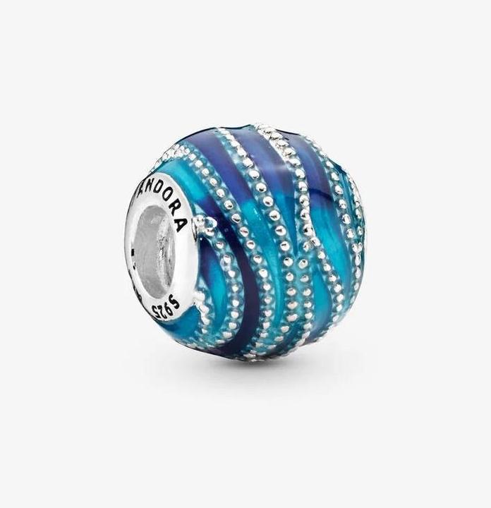Actual product image Pandora Blue Swirls Charms/Beads (Stainless steel)