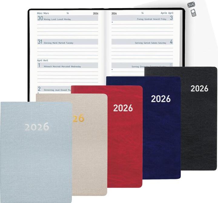Produktbild Biella Taschenagenda Mittelformat (Deutsch, Französisch, Italienisch, Englisch)