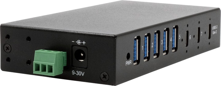 Produktbild Exsys Industrial USB 3.2 Gen 2x1 Hub 7-Port (USB-C, 7 Ports)