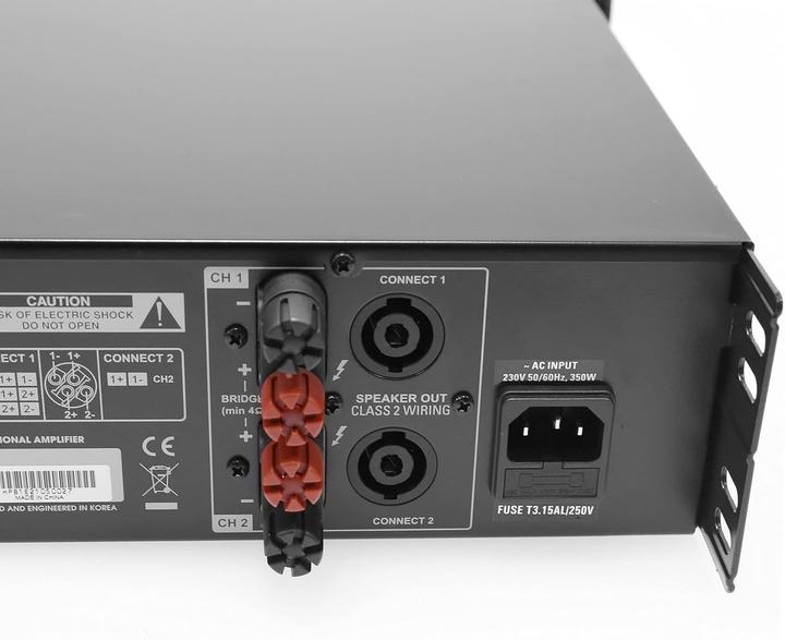 Actual product image hPa 2-Channel 100W RMS Stereo Amplifier with Bridge Mode and Speakon Outputs (Power amplifier)