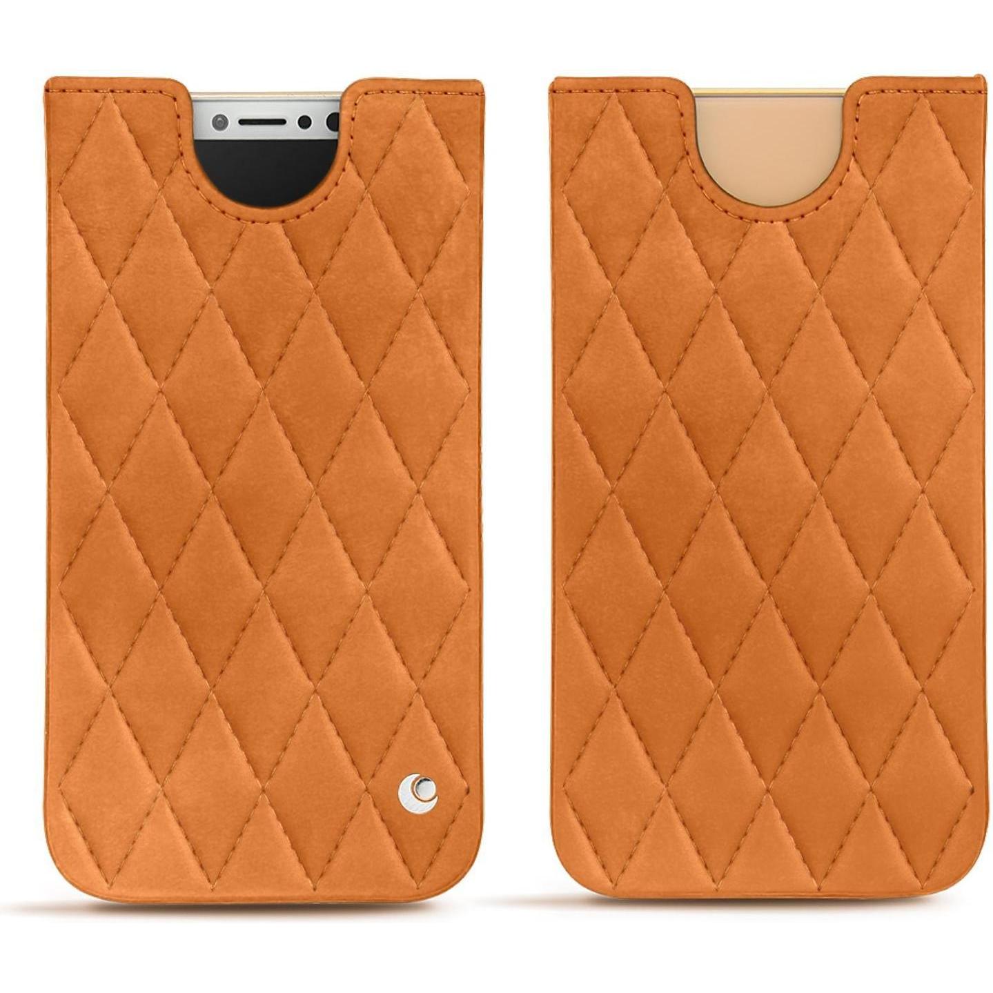 Noreve Lederschutzhülle (Apple iPhone XS), Smartphone Hülle, Orange