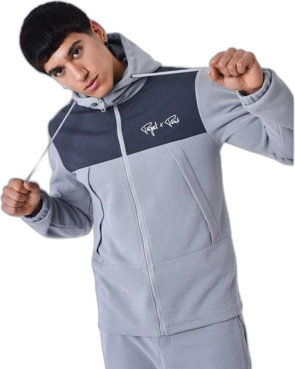Actual product image Project X Paris weathirt hooded zip-up bimaterial project x pari nid d'abeille (S)