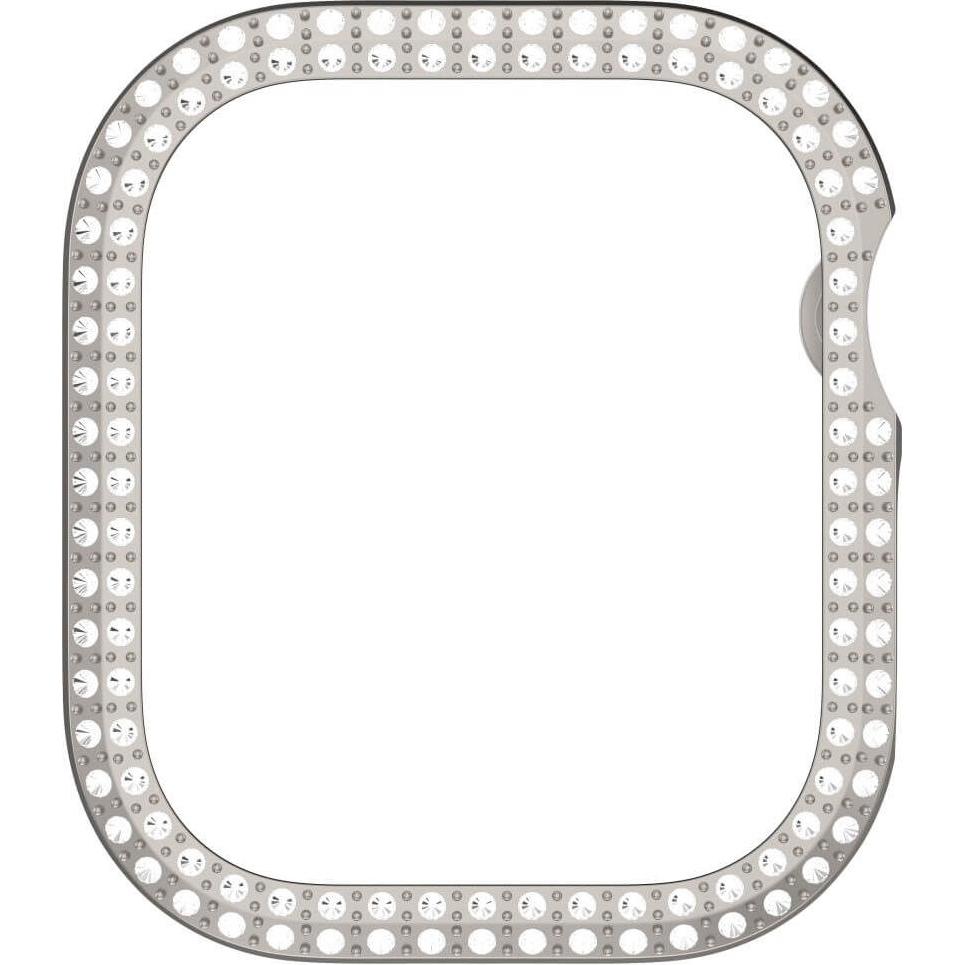Cover-Discount Apple Watch 10 - 46mm - Glitzer Strass Schutz Case, Smartwatch Zubehör, Silber