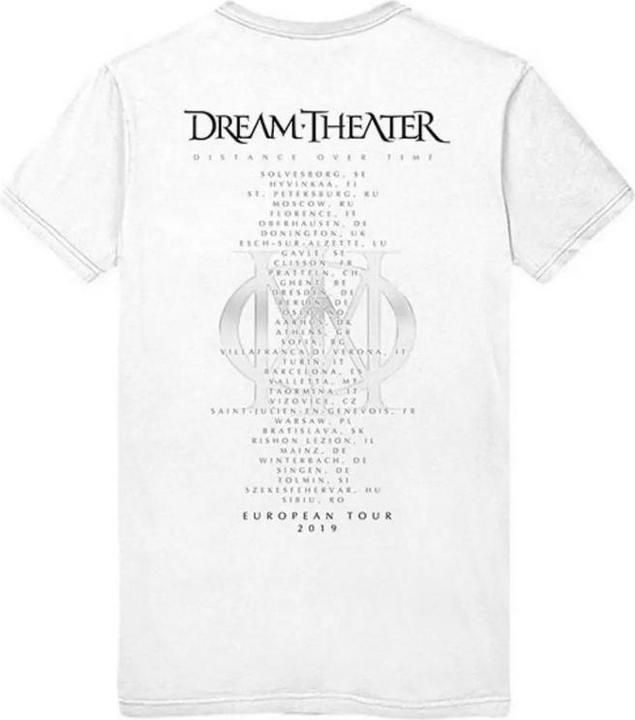 Actual product image Dream Theater Unisex Adult Fade Out Skull Cotton Back Print T-Shirt (S)