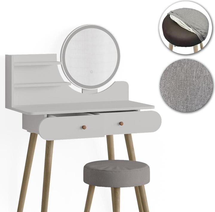 Image du produit Vicco Edda avec éclairage LED et tabouret (80 x 40 x 121 cm)