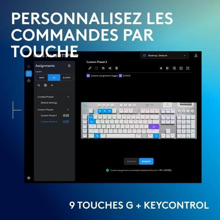 Produktbild Logitech G915 X LIGHTSPEED (FR, Kabellos)