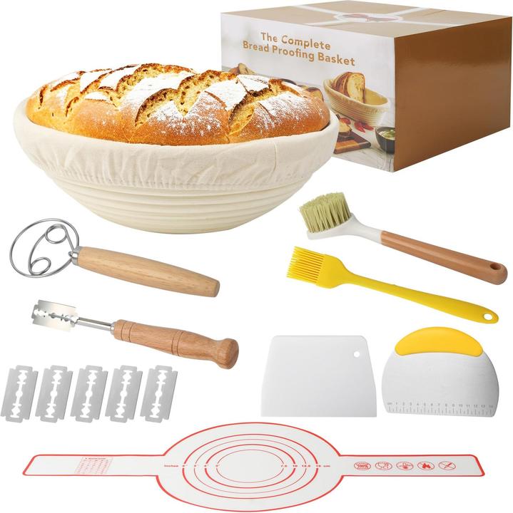 Bucomtu Brotback-Set mit Gärkorb