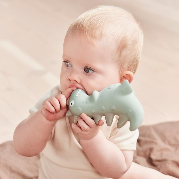 Actual product image OYOY Mini Teething Ring Dino Theo 14 x 4.5 cm (12 Months)