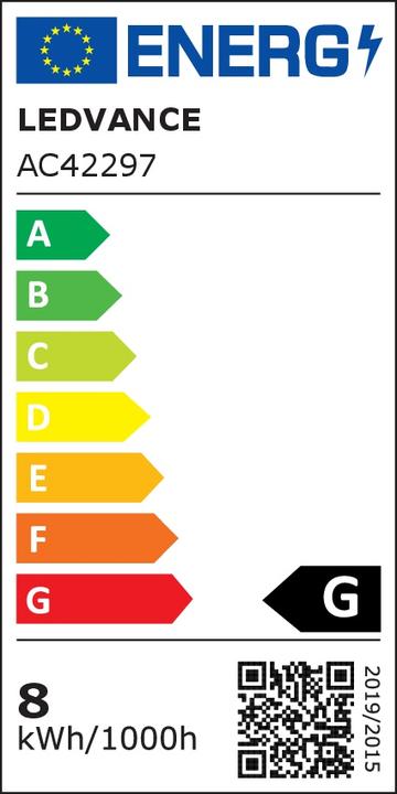 Energie-Label Ledvance gold / messing (E27, 8 W, 650 lm, 1 x, G)