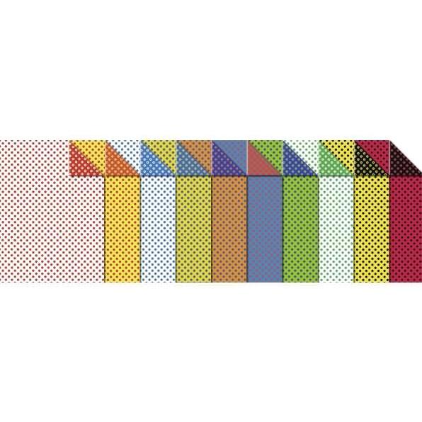 Ursus, Bastelpapier, Fotokarton Pünktchen 300g/qm 49,5x68cm VE=10 Bogen 10 Farben sortiert (300 g/m², 1 x)
