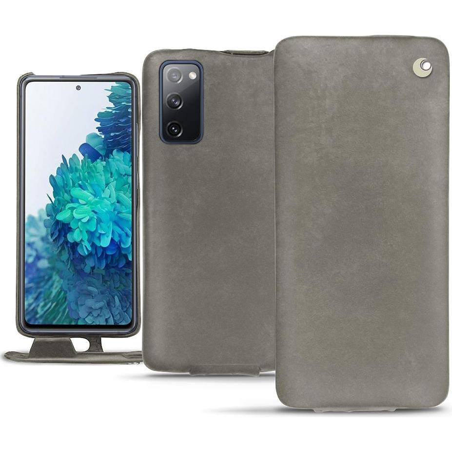 Noreve Lederschutzhülle vertikal (Samsung Galaxy S20 FE), Smartphone Hülle, Grau