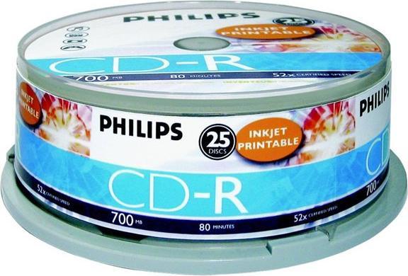 Immagine prodotto Philips 1x25 CD-R 80Min 700MB 52x IW SP (25x)