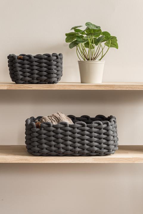 Produktbild Bigso BASKET Aufbewahrungskorb Grau M (25 cm)