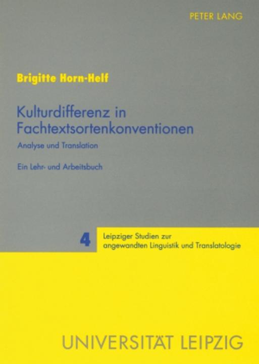 Produktbild Kulturdifferenz in Fachtextsortenkonventionen (Deutsch, Brigitte Horn-Helf, 2007)