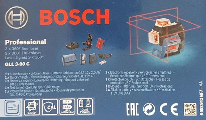 Image du produit Bosch Professional GLL 3-80 C Batterie BM 1 LR 7 L