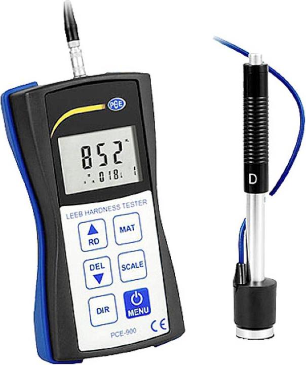 1 x handleiding, 1 x reinigingsborstel, 1 x draagtas, 1 x steunring, 1 x Leeb hardheidsmeter PCE-900, 1 x testblok, 1 x slagapparaat type D