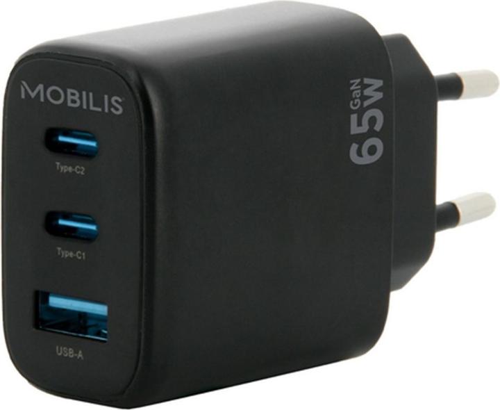 Produktbild Mobilis Wall Charger 65W 2 USB C 1 USB A GaN (65 W, 3 Ports)