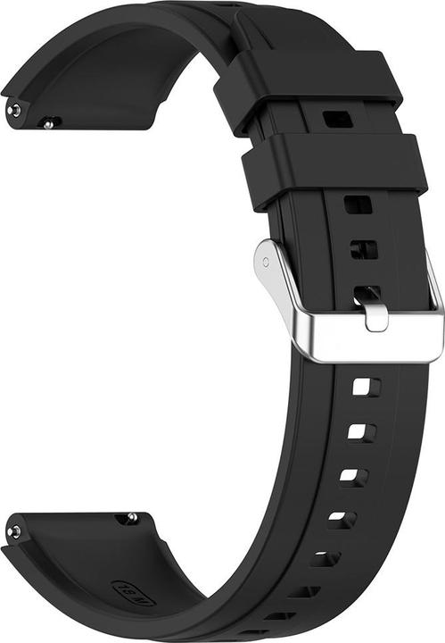 Techsuit - Watchband 18mm (W075) - Huawei Watch GT 4 41mm - Black (18 mm, Silicone)