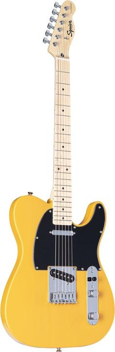 Squier Sonic Telecaster MN Butterscotch Blonde elektrische gitaar (E-Gitarre, Hals: Ahorn, Griffbrett: Ahorn, Korpus: Pappel)