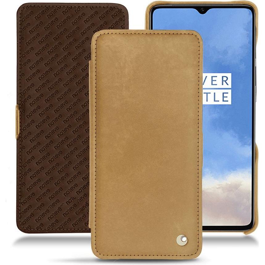 Noreve Lederschutzhülle horizontal (OnePlus 7T), Smartphone Hülle, Braun