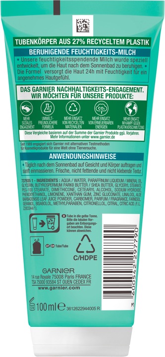 Image du produit Garnier Ambre Solaire After Sun Mini (Crème, 100 ml)