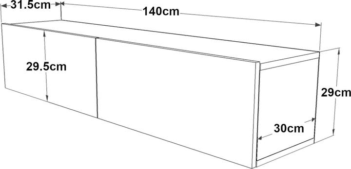 Actual product image En.Casa Lapinlahti (140 x 31.5 x 29.5 cm)