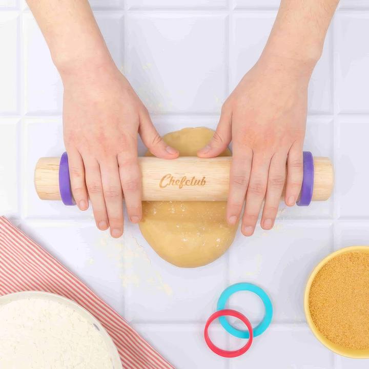 Image du produit Chefclub Rouleau à pâtisserie avec anneaux en silicone