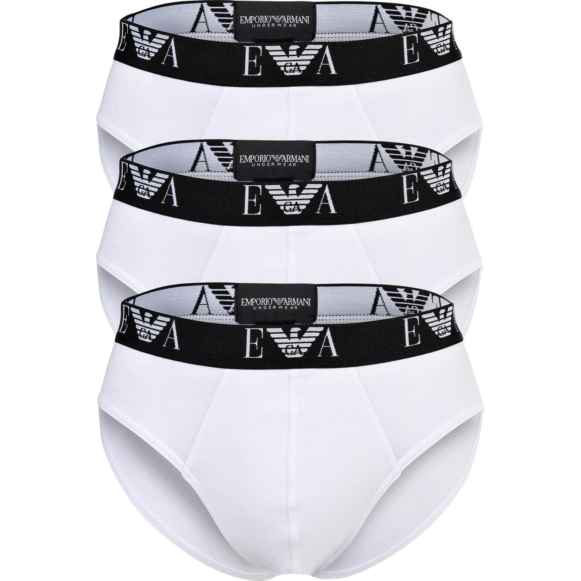 Emporio Armani, Herren, Unterhosen, Bold Monogram, Weiss, (XL, 3er Pack)